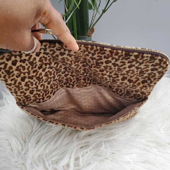 Charming Charlie Leopard Print Fabric Clutch - Picture 5 of 8